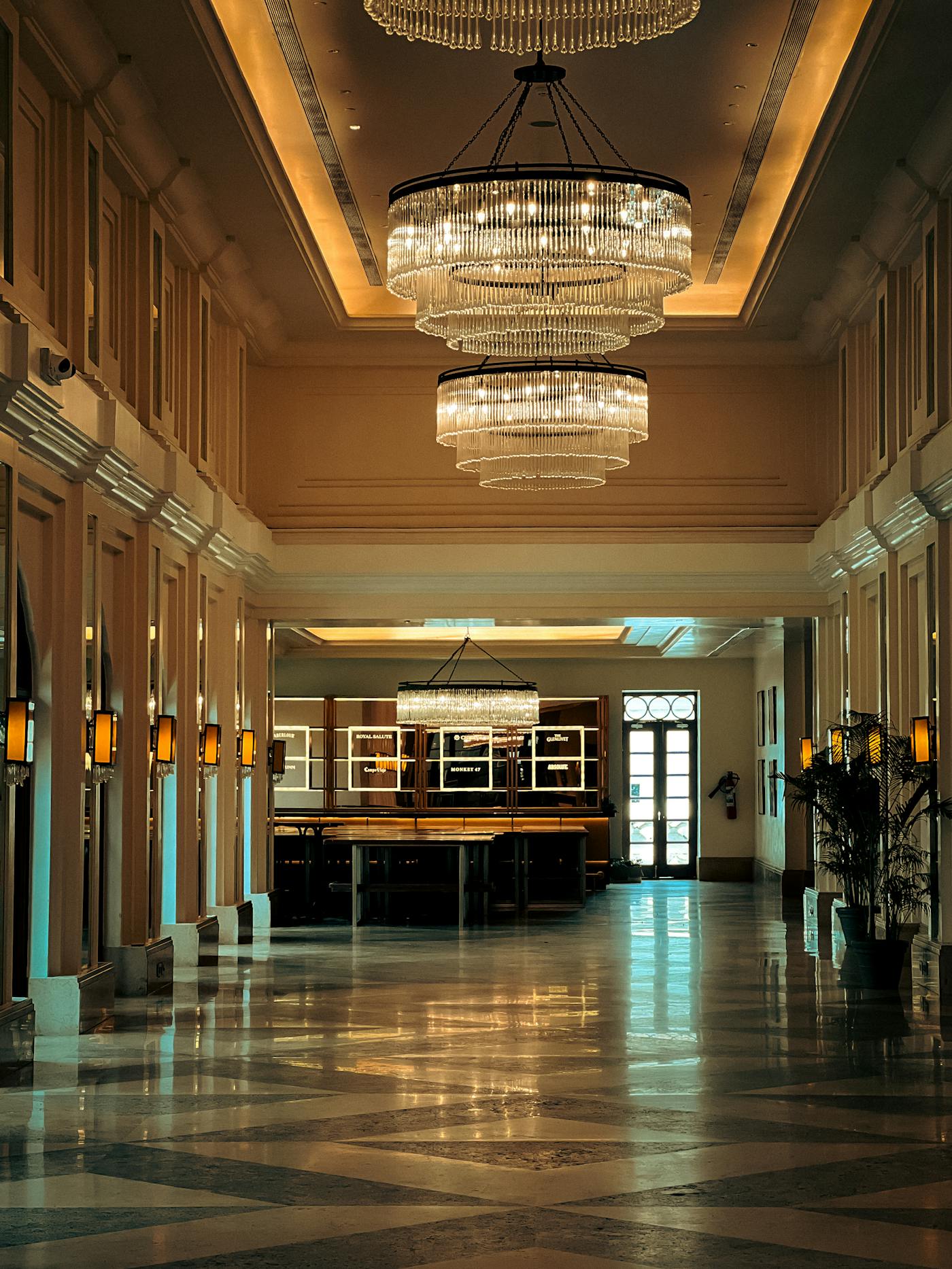 Elegant luxury hotel lounge interior